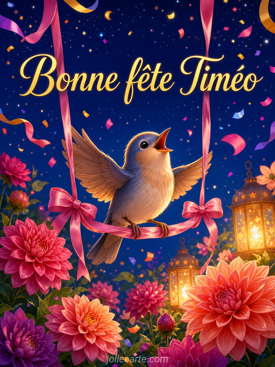 Carte bonne fĂȘte TimĂ©o