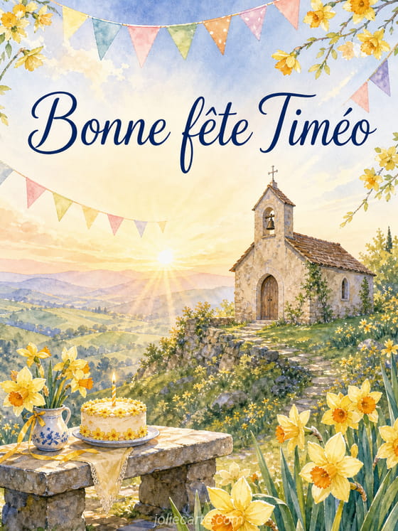 Carte bonne fĂȘte TimĂ©o