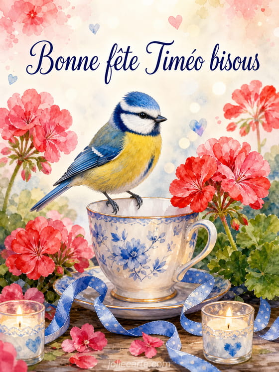 Carte bonne fĂȘte TimĂ©o