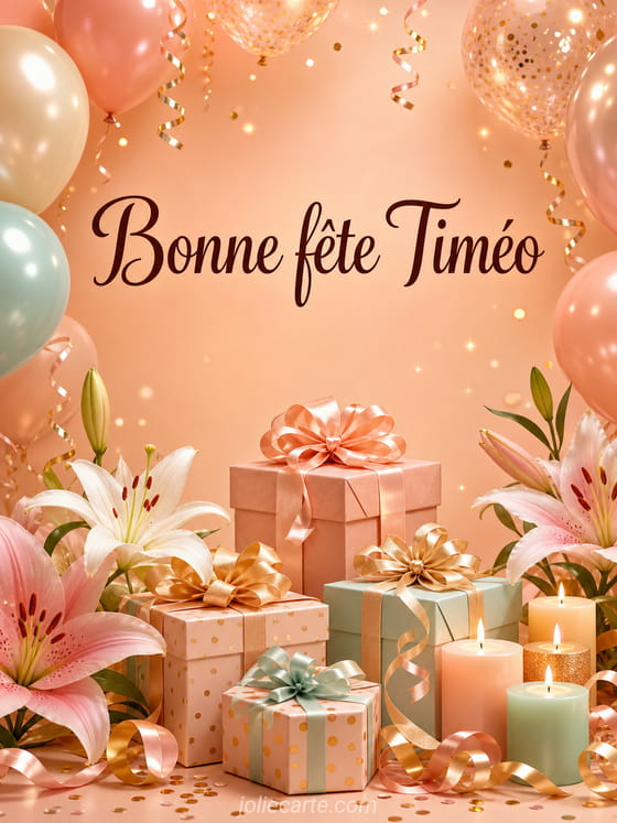 Carte bonne fĂȘte TimĂ©o