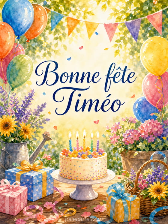 Carte bonne fĂȘte TimĂ©o