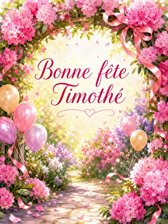Carte bonne fĂȘte TimothĂ©