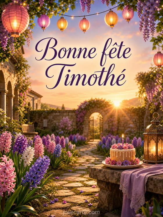 Carte bonne fĂȘte TimothĂ©