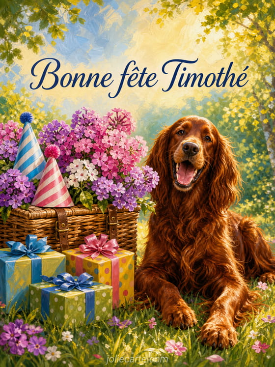 Carte bonne fĂȘte TimothĂ©