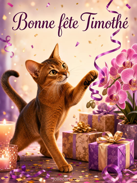 Carte bonne fĂȘte TimothĂ©