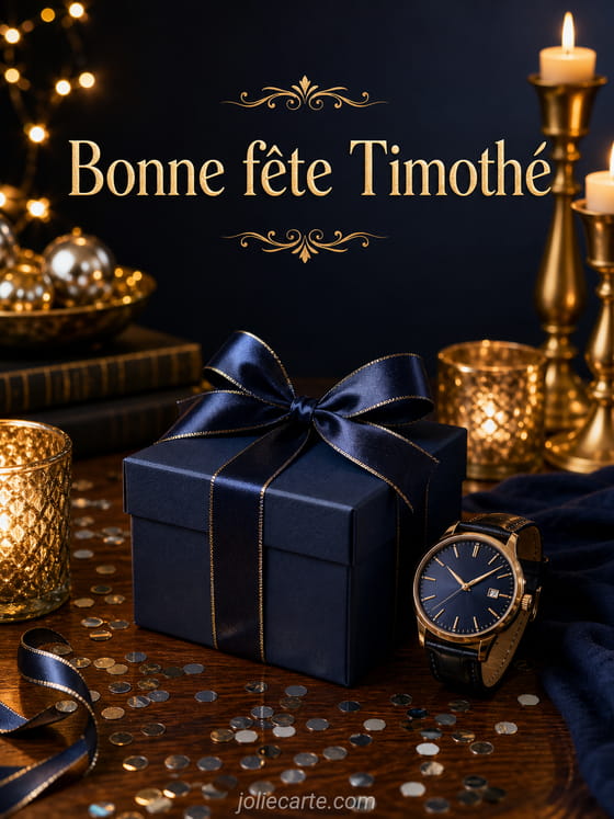 Carte bonne fĂȘte TimothĂ©