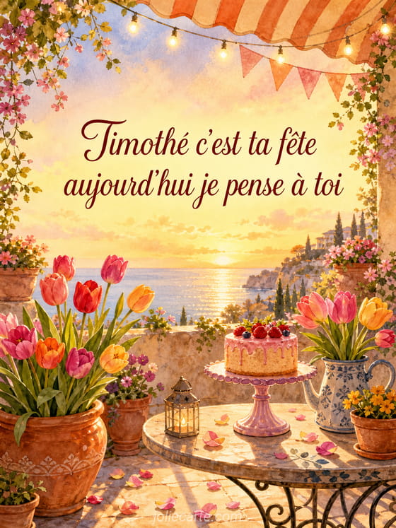 Carte bonne fĂȘte TimothĂ©
