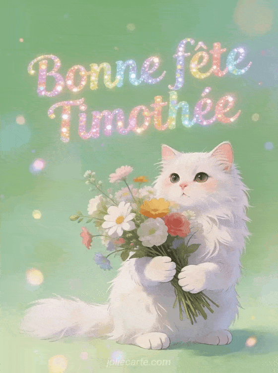Bonne fête Timothee - Bonne fete timothee chat
