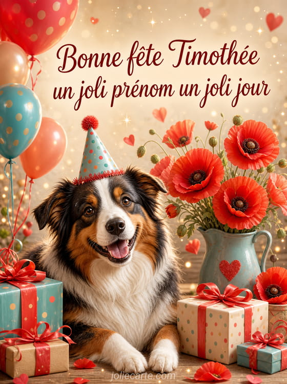 Carte bonne fĂȘte TimothĂ©e