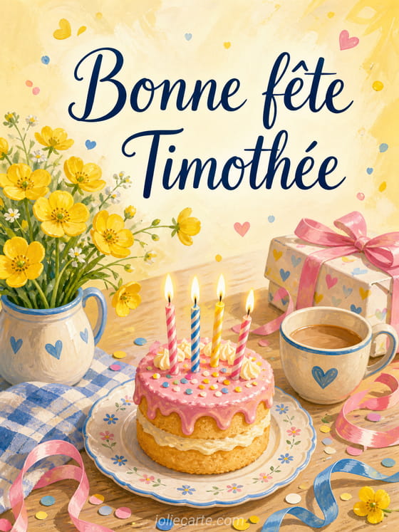 Carte bonne fĂȘte TimothĂ©e