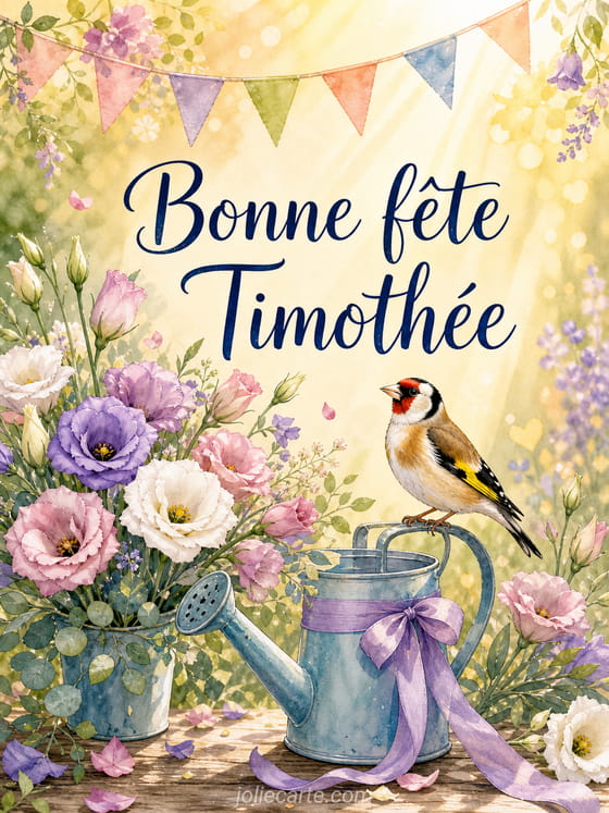 Carte bonne fĂȘte TimothĂ©e