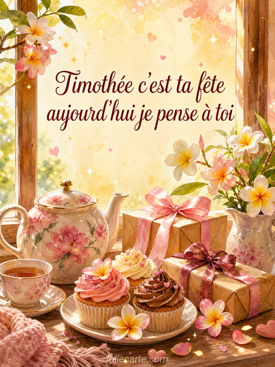 Carte bonne fĂȘte TimothĂ©e