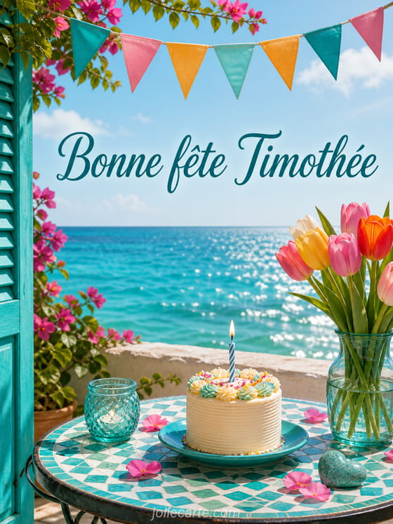 Carte bonne fĂȘte TimothĂ©e
