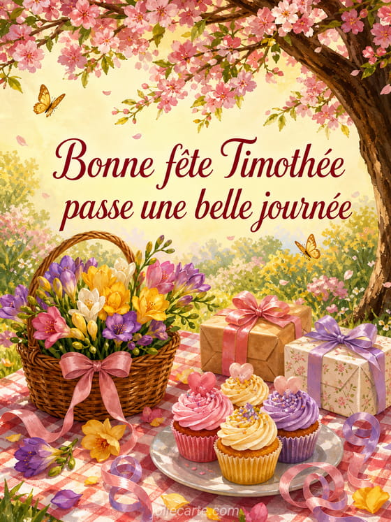 Carte bonne fĂȘte TimothĂ©e