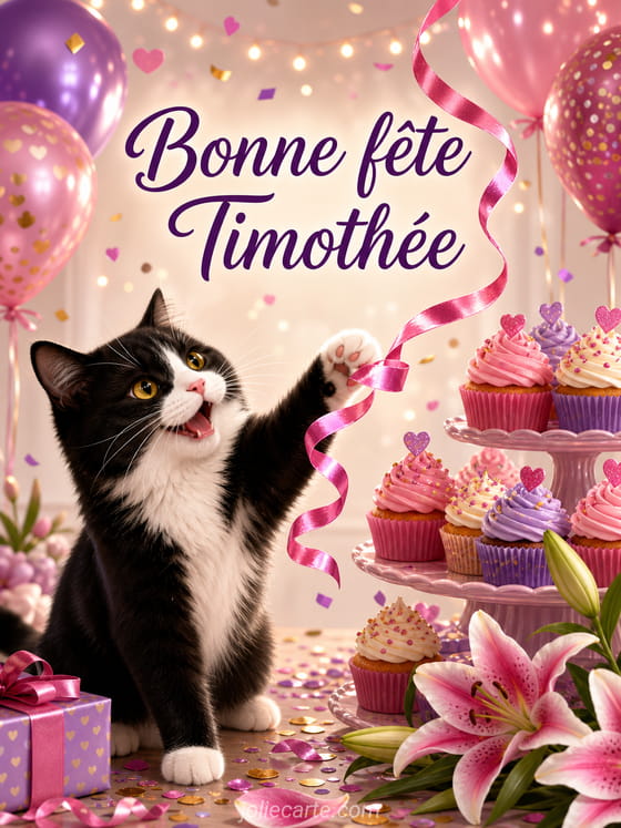 Carte bonne fĂȘte TimothĂ©e