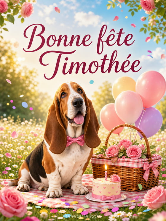 Carte bonne fĂȘte TimothĂ©e