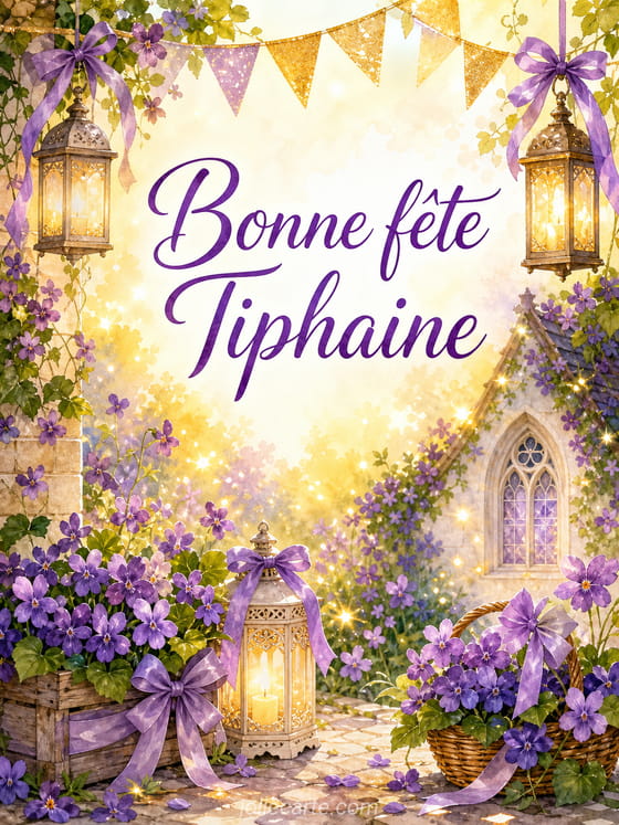 Carte bonne fĂȘte Tiphaine