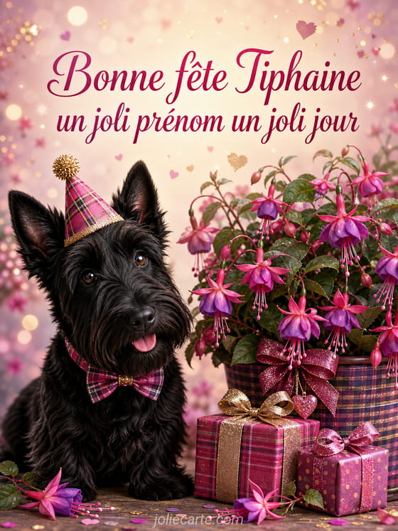 Carte bonne fĂȘte Tiphaine