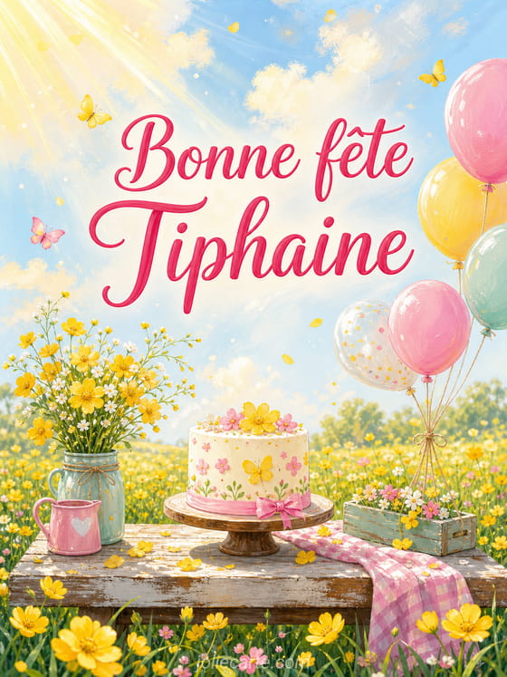 Carte bonne fĂȘte Tiphaine
