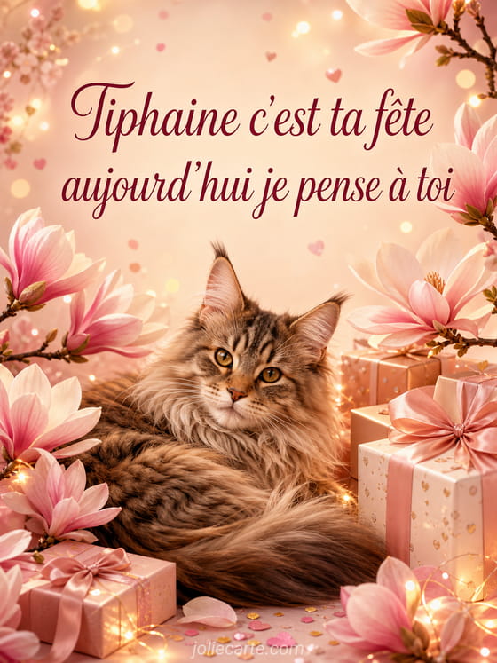 Carte bonne fĂȘte Tiphaine