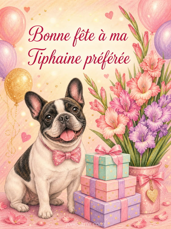 Carte bonne fĂȘte Tiphaine