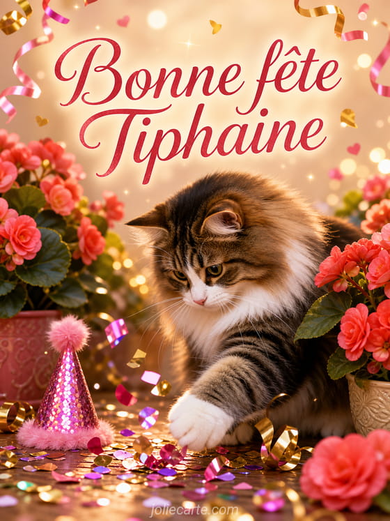 Carte bonne fĂȘte Tiphaine