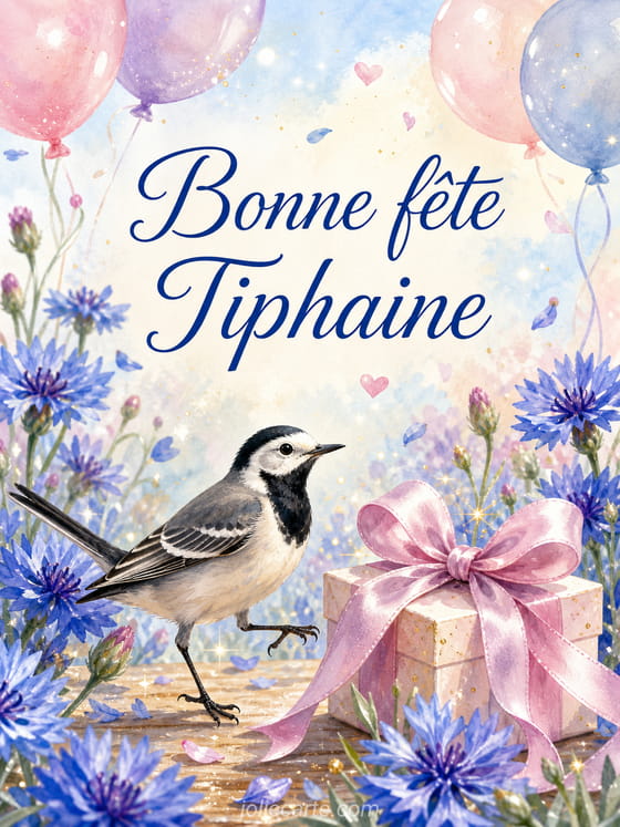 Carte bonne fĂȘte Tiphaine