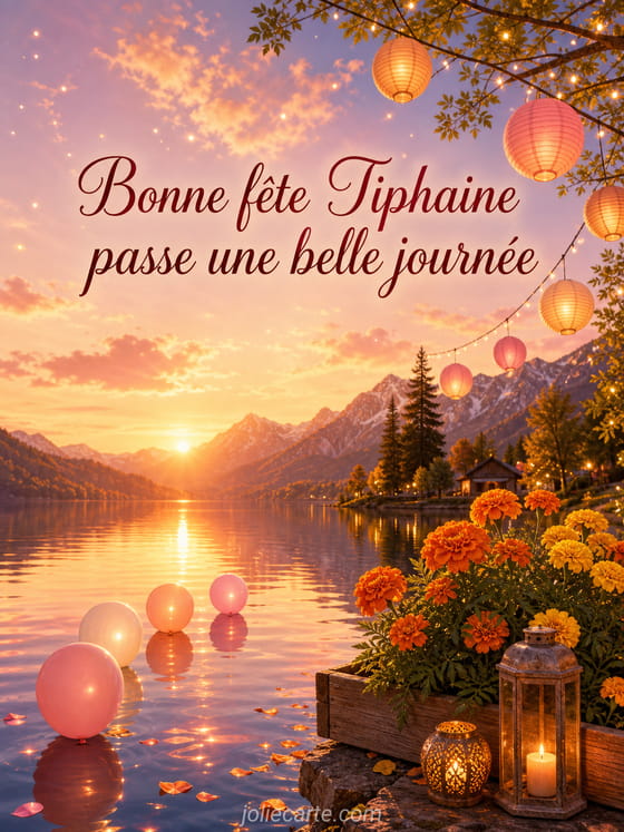 Carte bonne fĂȘte Tiphaine