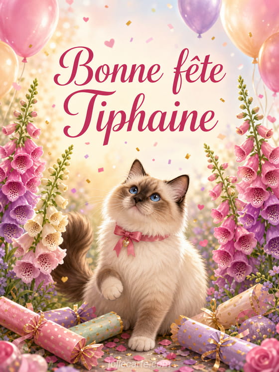 Carte bonne fĂȘte Tiphaine
