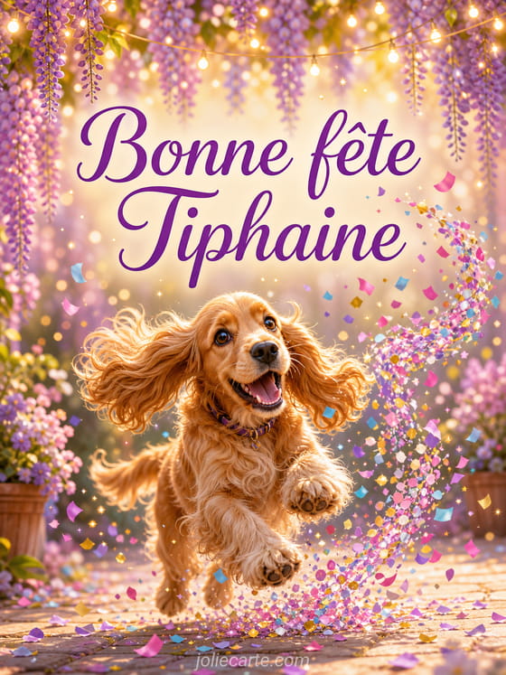 Carte bonne fĂȘte Tiphaine