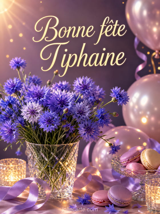 Carte bonne fĂȘte Tiphaine