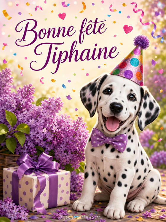 Carte bonne fĂȘte Tiphaine