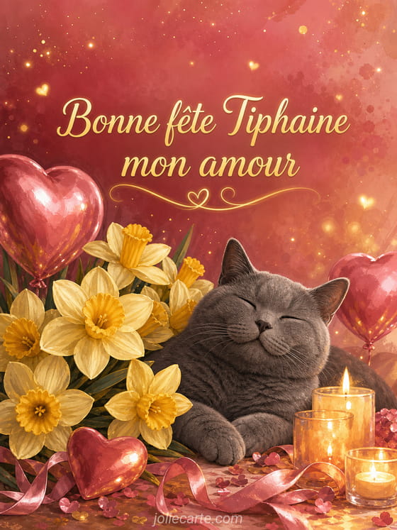 Carte bonne fĂȘte Tiphaine