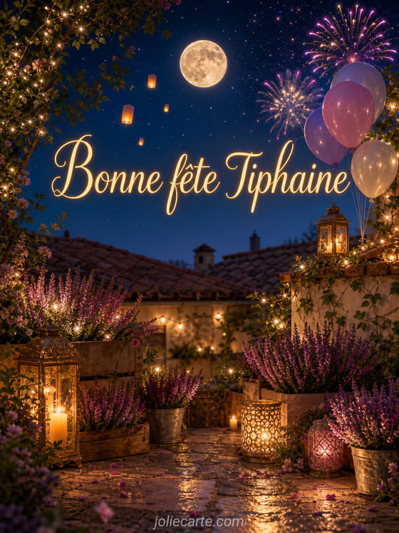 Carte bonne fĂȘte Tiphaine