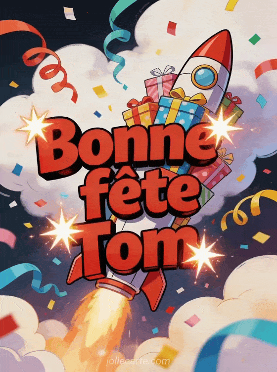 Bonne fête Tom - Bonne fete tom gif anime