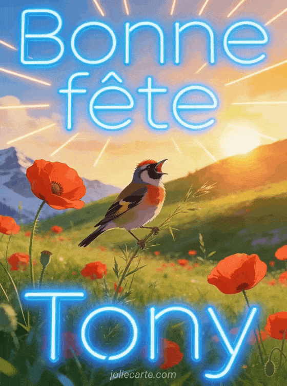 Bonne fête Tony - Bonne fete tony gif anime