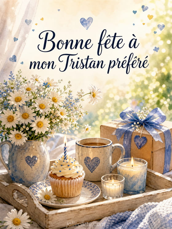 Carte bonne fête Tristan