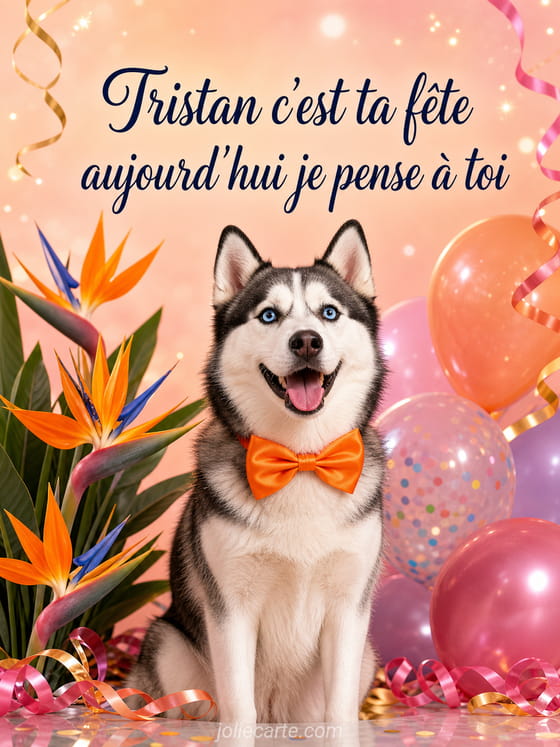Carte bonne fête Tristan