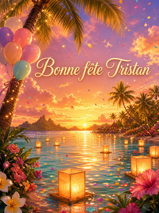 Carte bonne fête Tristan