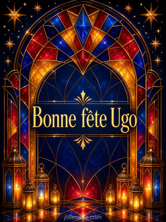 Carte bonne fĂȘte Ugo