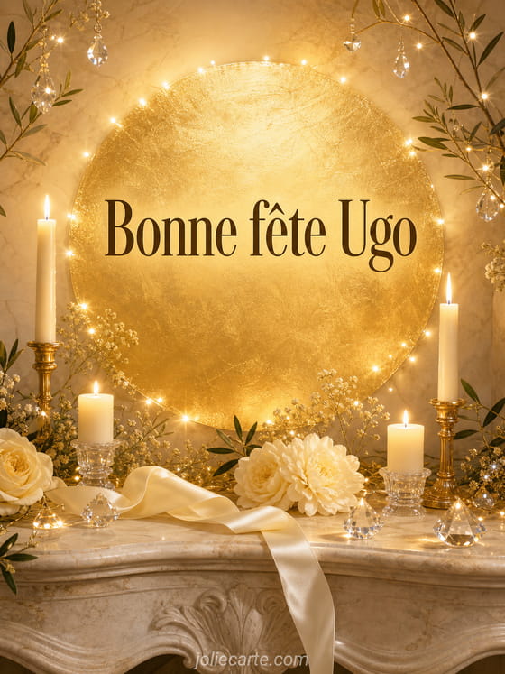 Carte bonne fĂȘte Ugo