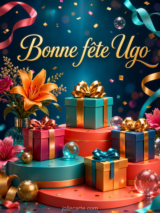 Carte bonne fĂȘte Ugo