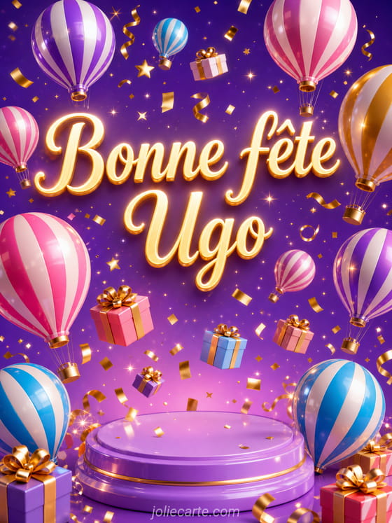 Carte bonne fĂȘte Ugo