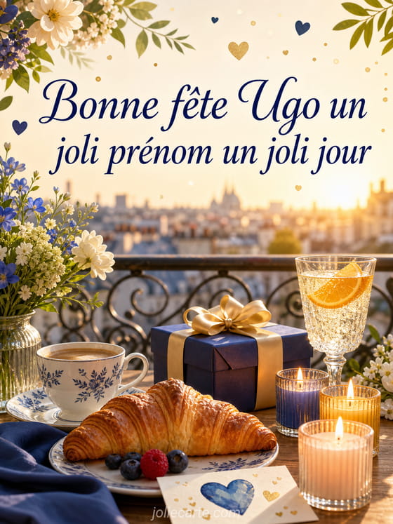 Carte bonne fĂȘte Ugo