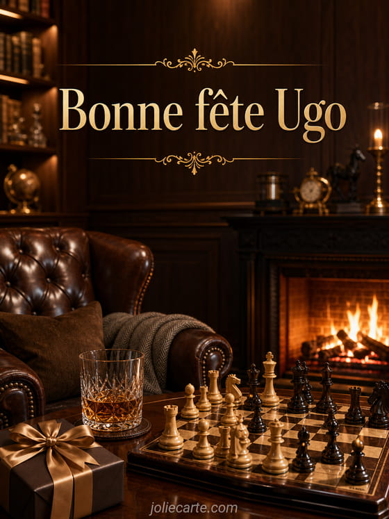 Carte bonne fĂȘte Ugo