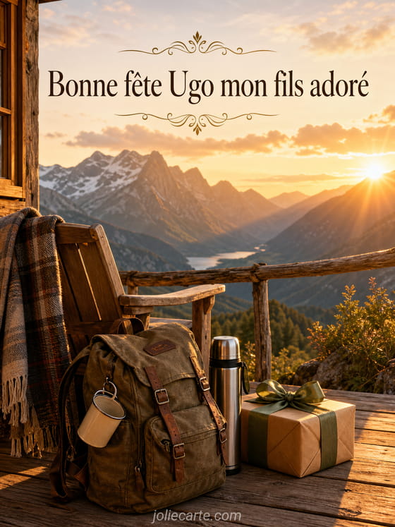 Carte bonne fĂȘte Ugo