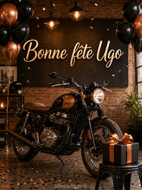 Carte bonne fĂȘte Ugo