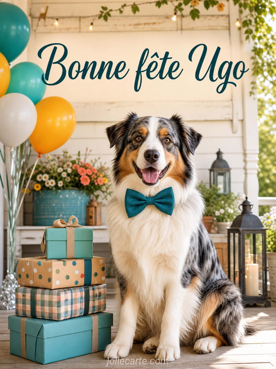 Carte bonne fĂȘte Ugo