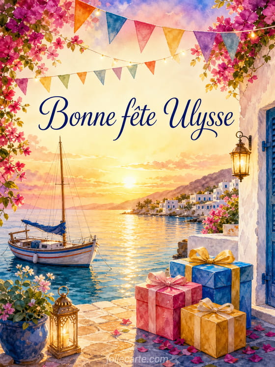 Carte bonne fête Ulysse