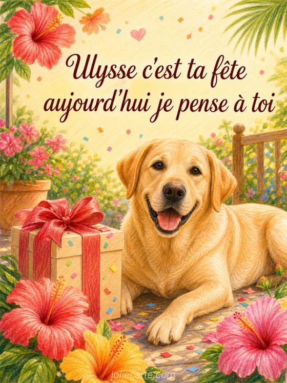 Carte bonne fête Ulysse